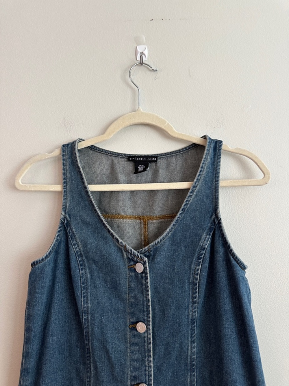 Sincerely Jules Denim Buttondown Dress - Size XS - Picture 6 of 7